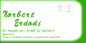 norbert erdodi business card